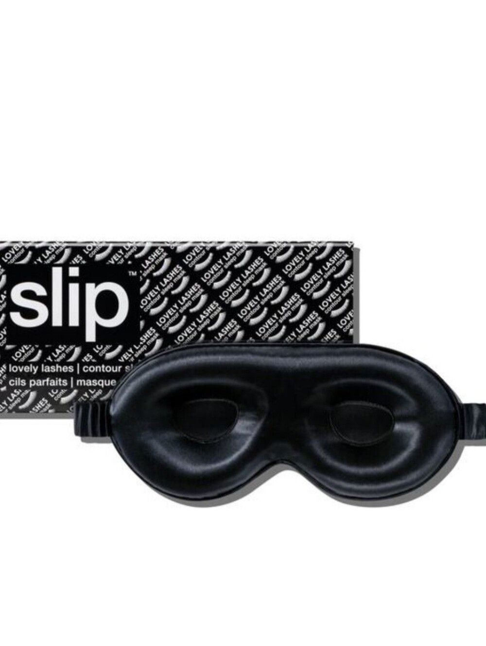 slip Black Lash-Protect Sleep Mask 100% silk.